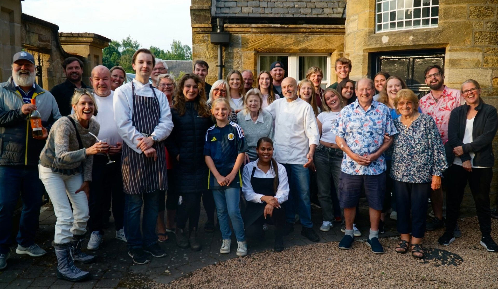 Private Chef Giuseppe Manzoli and his Team with his clients