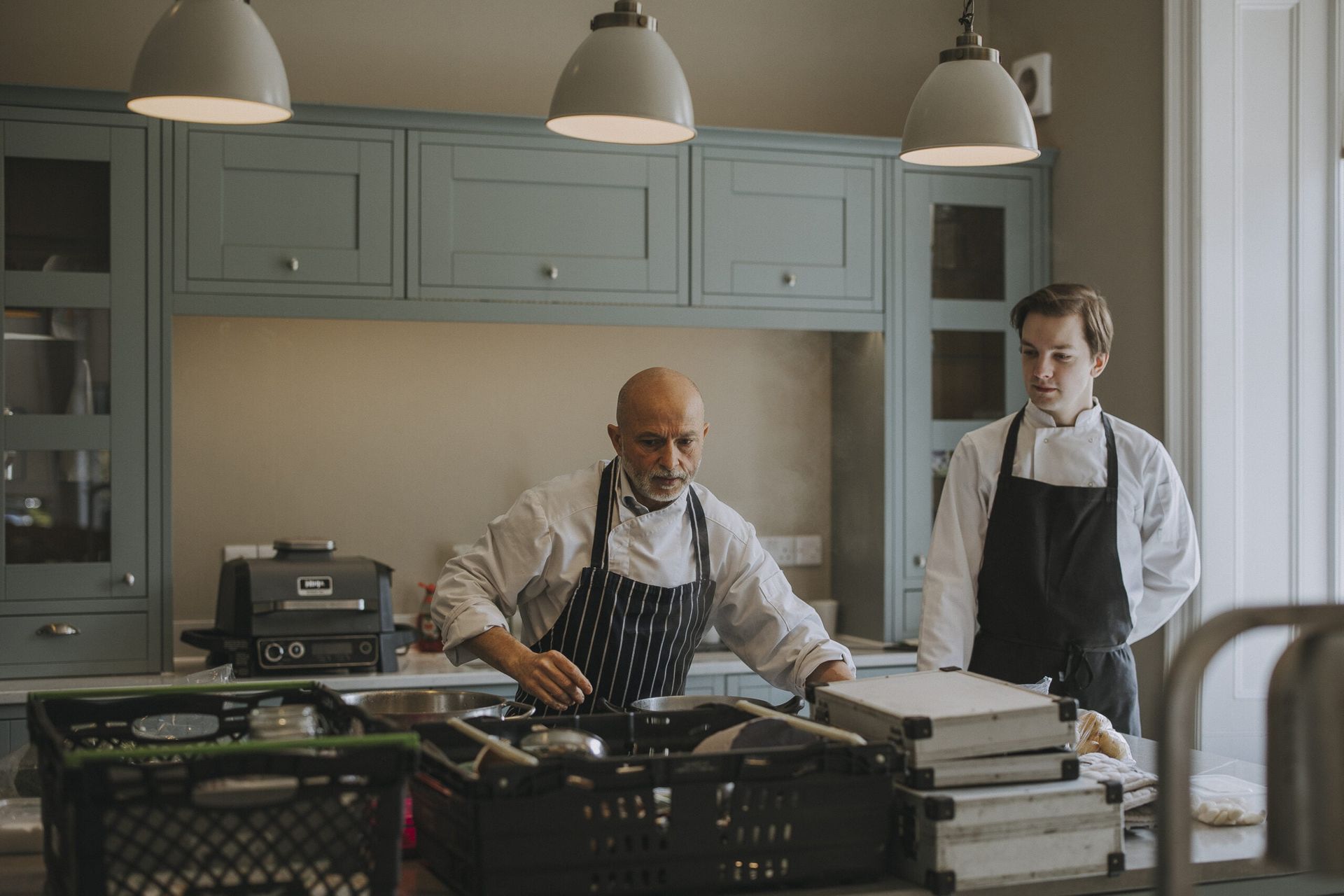 Giuseppe Manzoli private chef in Scotland preparing bespoke private dining